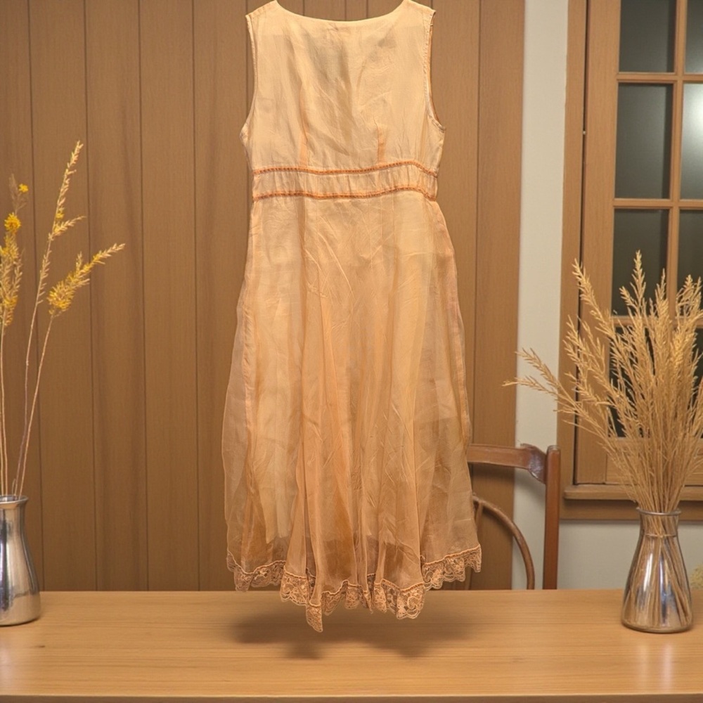 April Cornell Blush Pink Floral Midi Dress - Picture 4 of 11